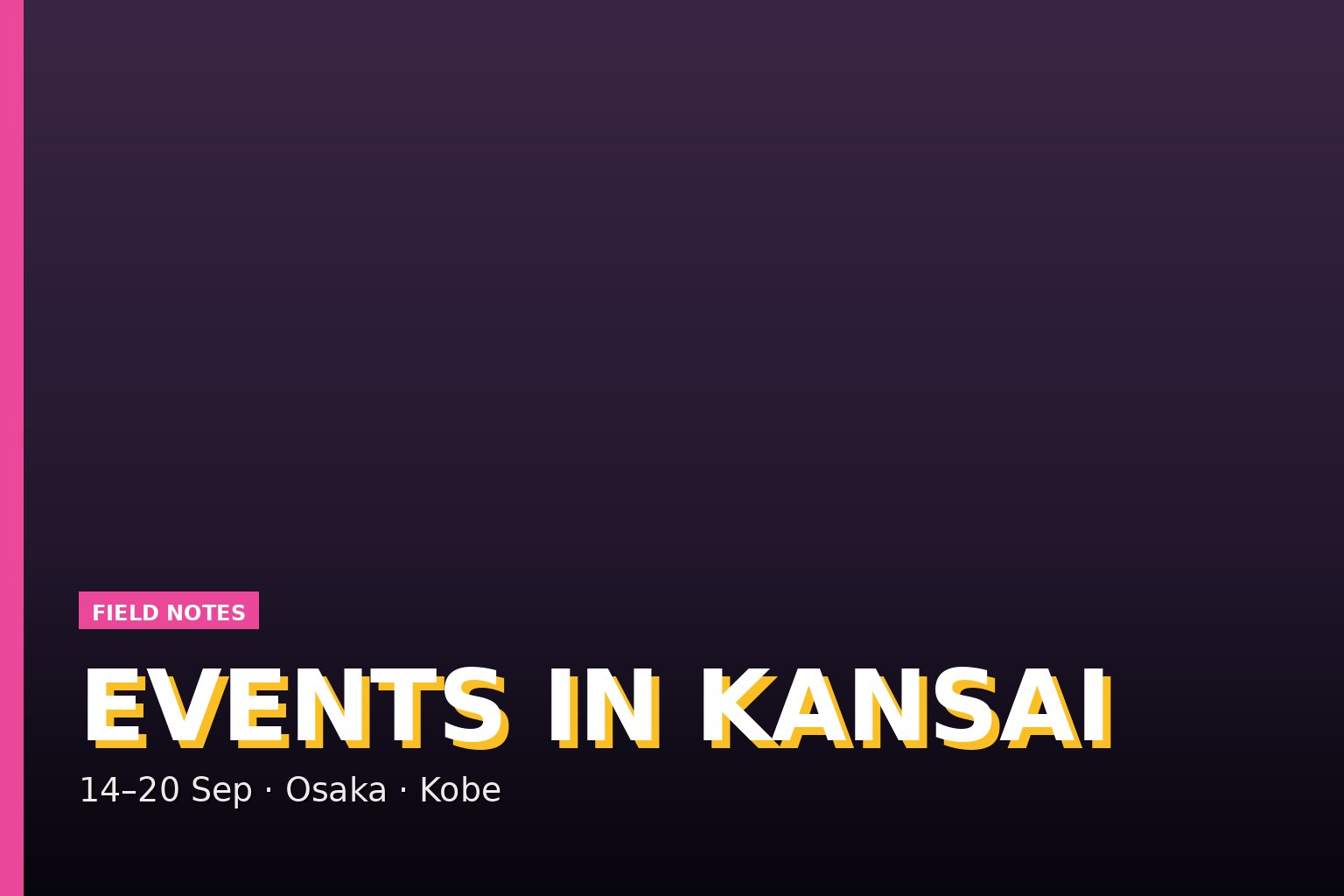 Events in Kansai: 14–20 September 2026